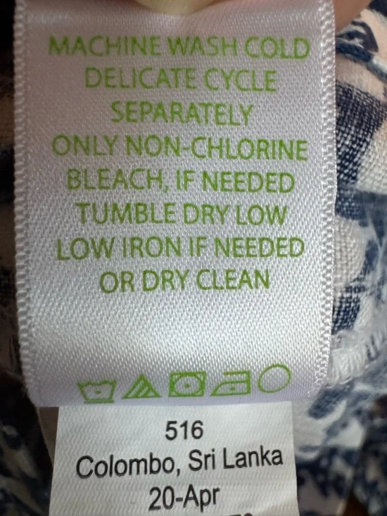 Lilly & Pulitzer Navy & White Lobster Print Palazzo Linen Pants L - Picture 6 of 6